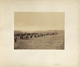 Camp du Châlons: Artillery of the Imperial Guard; Gustave Le Gray, French, 1820 - 1884, Chalons, France; 1857; Albumen silver