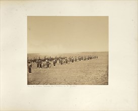 Camp de Châlons: Artillery of the Imperial Guard; Gustave Le Gray, French, 1820 - 1884, Chalons, France; 1857; Albumen silver