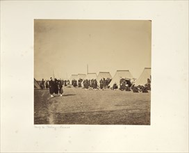 Camp de Châlons. The quarters of the Zouaves of the Imperial Guard; Gustave Le Gray, French, 1820 - 1884, Chalons, France; 1857