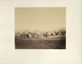Camp de Châlons: Quarters of the artillery of the Imperial Guard; Gustave Le Gray, French, 1820 - 1884, Chalons, France; 1857