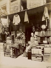 Luggage Store, rue Dupetit Thouars; Eugène Atget, French, 1857 - 1927, 1910 - 1911; Albumen silver print