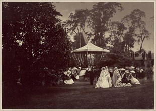 View of the Gardens during the Fête; Camille Silvy, French, 1834 - 1910, England; 1864; Albumen silver print