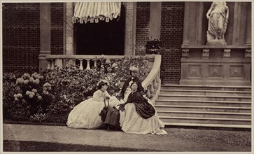 Lady Marion Loftus, Miss Moncrieffe, and Miss Gorges; Camille Silvy, French, 1834 - 1910, England; 1864; Albumen silver print