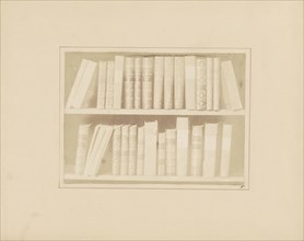 A Scene in a Library; William Henry Fox Talbot, English, 1800 - 1877, Reading, England; before January 1845; Salted paper print