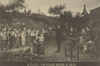 O. Piltz - The Village School at Drill; late 19th century; Collotype; 16.5 × 24.7 cm, 6 1,2 × 9 3,4 in