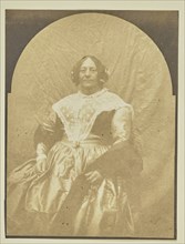 Portrait of seated woman; Hippolyte Bayard, French, 1801 - 1887, about 1840–1849; Salted paper print; 16.2 × 12.1 cm