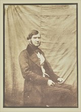 Portrait of a Seated Man; Hippolyte Bayard, French, 1801 - 1887, about 1840 - 1849; Salted paper print; 15.9 x 11.5 cm