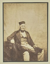 Portrait of a Seated Man; Hippolyte Bayard, French, 1801 - 1887, about 1840 - 1849; Salted paper print; 16.2 x 12.3 cm
