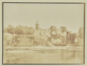 Church and Chateau of Saint-Ouen; Hippolyte Bayard, French, 1801 - 1887, Paris, France; 1845; Salted paper print