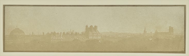 Panorama of Paris with Louvre and Tuileries in Foreground; Hippolyte Bayard, French, 1801 - 1887, Paris, France; 1847; Salted