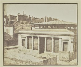Building with columns; Hippolyte Bayard, French, 1801 - 1887, about 1845–1849; Salted paper print; 16.4 × 19.5 cm