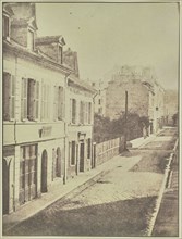 View Down a City Street; Attributed to Hippolyte Bayard, French, 1801 - 1887, or Attributed to William Henry Fox Talbot