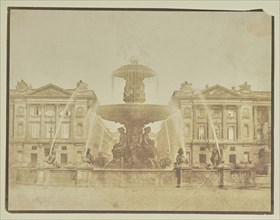 La Fontaine des Fleuves, Place de la Concorde, Paris; Hippolyte Bayard, French, 1801 - 1887, Paris, France; 1847; Salted paper