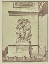Detail of the Arc de Triomphe; Hippolyte Bayard, French, 1801 - 1887, Paris, France, Europe; about 1847; Salted paper print