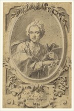 Self-Portrait; Gaetano Sabatini, Italian, 1703 - 1732, about 1734; Black chalk, with some stumping, and white chalk, on buff
