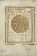 Decorated Incipit Page; Regensburg, Bavaria, Germany; about 1030 - 1040; Tempera colors, gold leaf, and ink on parchment; Leaf