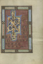 Decorated Incipit Page; Helmarshausen, Germany; about 1120 - 1140; Tempera colors, gold, and silver on parchment