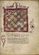Decorated Text Page; Nicomedia, or, Turkey; early 13th century; Tempera colors and gold leaf on parchment; Leaf: 20.6 x 14.9 cm