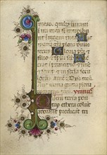 Decorated Initial Q; Ferrara, Emilia-Romagna, Italy; about 1469; Tempera colors, gold paint, gold leaf, and ink on parchment