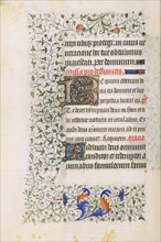 Decorated Initial R; Decorated Initial F; Paris, France; about 1415 - 1420; Tempera colors, gold paint, gold leaf, and ink