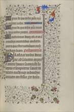 Decorated Initial P; Paris, France; about 1415 - 1420; Tempera colors, gold paint, gold leaf, and ink on parchment