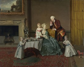 John, Fourteenth Lord Willoughby de Broke, and his Family; Johann Zoffany, German, 1733 - 1810, England; about 1766