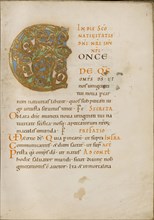 Decorated Initial C; about 1025 - 1050; Tempera colors and gold on parchment; Ms. Ludwig V 2, fol. 31