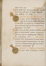 Decorated Initial D; Decorated Initial D; about 1025 - 1050; Tempera colors, gold, and ink on parchment; Ms. Ludwig V 2