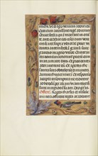 Decorated Text Page; Bruges, Belgium; about 1510 - 1520; Tempera colors, gold, and ink on parchment; Leaf: 23.2 × 16.7 cm