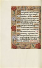 Decorated Text Page; Bruges, Belgium; about 1510 - 1520; Tempera colors, gold, and ink on parchment; Leaf: 23.2 × 16.7 cm