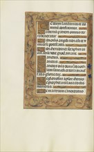 Decorated Text Page; Bruges, Belgium; about 1510 - 1520; Tempera colors, gold, and ink on parchment; Leaf: 23.2 × 16.7 cm