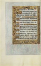 Decorated Text Page; Bruges, Belgium; about 1510 - 1520; Tempera colors, gold, and ink on parchment; Leaf: 23.2 × 16.7 cm