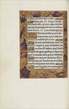 Decorated Text Page; Bruges, Belgium; about 1510 - 1520; Tempera colors, gold, and ink on parchment; Leaf: 23.2 × 16.7 cm