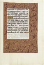 Decorated Text Page; Bruges, Belgium; about 1510 - 1520; Tempera colors, gold, and ink on parchment; Leaf: 23.2 x 16.7 cm