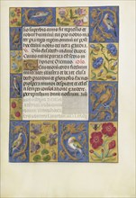 Decorated Text Page; Ghent, Belgium; about 1510 - 1520; Tempera colors, gold, and ink on parchment; Leaf: 23.2 x 16.7 cm