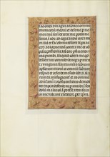 Decorated Text Page; Ghent, Belgium; about 1510 - 1520; Tempera colors, gold, and ink on parchment; Leaf: 23.2 x 16.7 cm