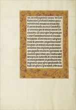 Decorated Text Page; Ghent, Belgium; about 1510 - 1520; Tempera colors, gold, and ink on parchment; Leaf: 23.2 x 16.7 cm