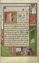 Border with the Circumcision of Isaac; Simon Bening, Flemish, about 1483 - 1561, Bruges, Belgium; about 1525 - 1530; Tempera