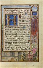 Border with Job Mocked by His Wife and Tormented by Two Devils; Simon Bening, Flemish, about 1483 - 1561, Bruges, Belgium