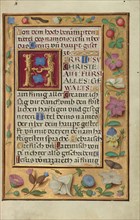 Decorated Text Page; Bruges, Belgium; about 1525 - 1530; Tempera colors, gold paint, and gold leaf on parchment; Leaf: 16.8 x 11