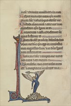 Initial J; Bute Master, Franco-Flemish, active about 1260 - 1290, Northeastern, illuminated, France; illumination about 1270