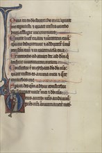Initial D: Two People; Bute Master, Franco-Flemish, active about 1260 - 1290, Paris, written, France; illumination about 1270