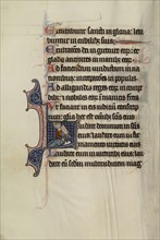 Initial L; Bute Master, Franco-Flemish, active about 1260 - 1290, Northeastern, illuminated, France; illumination about 1270
