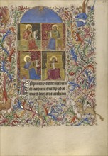 The Four Evangelists; Spitz Master, French, active about 1415 - 1425, Paris, France; about 1420; Tempera colors, gold, and ink