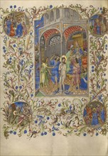 The Flagellation; Spitz Master, French, active about 1415 - 1425, Paris, France; about 1420; Tempera colors, gold, and ink