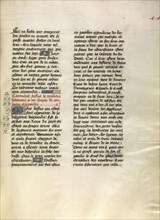 Text Page; Bruges, illuminated, Belgium; about 1470 - 1475; Tempera colors, gold leaf, gold paint, and ink on parchment