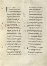 Text Page; Lorsch, Germany; about 826 - 838; Tempera colors on parchment; Leaf: 31.6 x 24 cm, 12 7,16 x 9 7,16 in