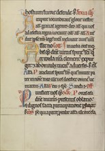 Decorated Text Page; Steinfeld, Germany; about 1180; Tempera colors, gold, silver, and ink on parchment; Leaf: 25.2 x 17.9 cm