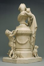 Allegorical Group with the Bust of an Architect; possibly Belgian; France; 1780 - 1800; Terracotta; 67 x 41.8 x 36.5 cm