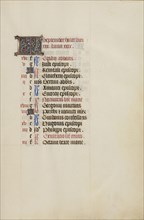 Calendar Page; Ghent, bound, Belgium; 1450s; Tempera colors, gold leaf, gold paint, and ink on parchment; Leaf: 26.4 x 18.4 cm